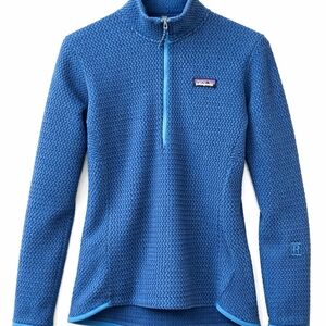 Patagonia Women's R1 Air Turquoise Half-Zip Textured Fleece Pullover